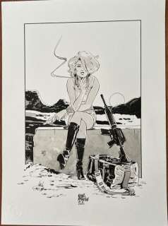 Nicolas Petrimaux | Petrimaux, Nicolas - Groot formaat originele tekening voor Galerie Glénat - Il faut flinguer Ramirez / Jagen op Ramirez - (2021) | Catawiki