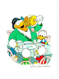 Van Horn - DONALD DUCK, Watercolor (12/19/1997) | Russ Cochran
