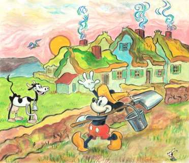 Tony Fernandez, Disney Artist | Mickey & Minnie inspired by Van Gogh’s Art - Original Painting - Signed by Tony Fernandez - Acrylic Art | Catawiki