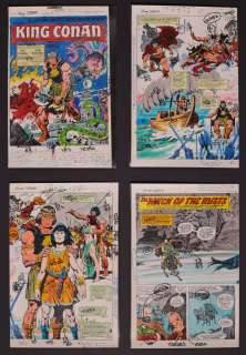 Complete Hand-Painted Color Guides for King Conan #1 (1980) by George Roussos | mycomicshop.com