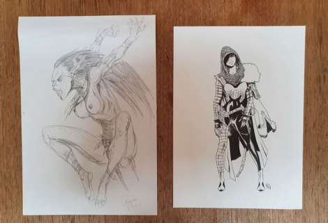 Maconi, Gianluca / Vukic, Bojan - Maconi, Gianluca / Vukic, Bojan - 2x Dessin original - Elfes