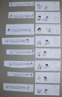 Kroft, Robert Van Der | Kroft, Robert van der - 8x Originele tekening + 8x Koptekst - Sjors & Sjimmie grappen - (1982) | Catawiki