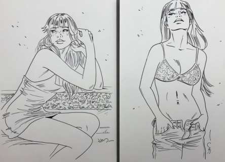 Jim | Jim - 2x Dessin original - Une Nuit Ã  Rome - Marie | Catawiki