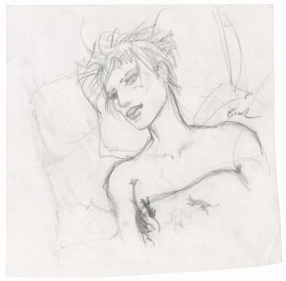 Enki Bilal | GRAPHITE IN PROGRESS 3 – Dessin original 117 | Galerie Barbier