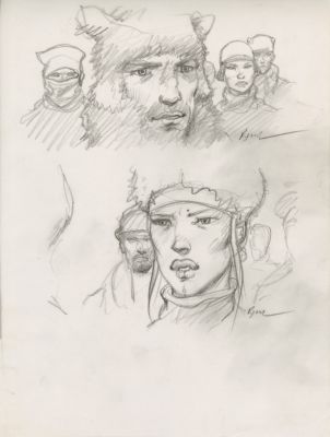 Enki Bilal | GRAPHITE IN PROGRESS 3 – Dessin original 64 | Galerie Barbier
