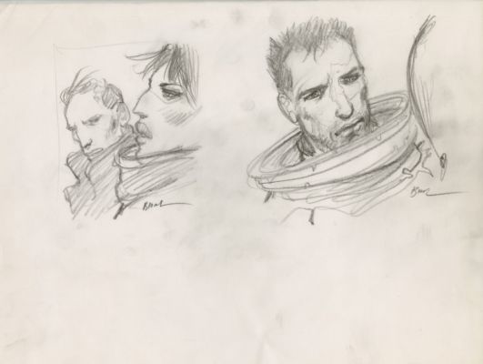 Enki Bilal | GRAPHITE IN PROGRESS 3 – Dessin original 46 | Galerie Barbier