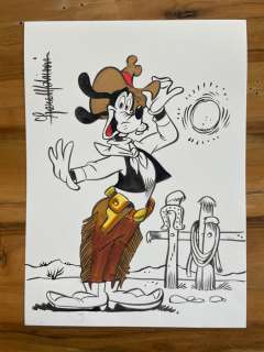 Lara Molinari | Lara Molinari - Disegno Originale - "Pippo Cowboy" - Page volante - Exemplaire unique - (2016) | Catawiki