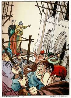 Jean-Marc Stalner - Lot 394 - La Esmeralda, dessin original à l’encre de chine et aux encres de couleurs.