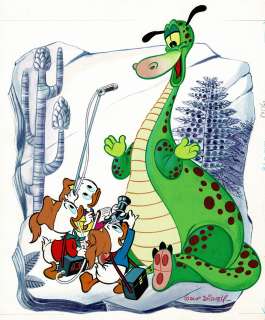 Walt Disney | Riri, Fifi et Loulou et le dragon, couverture originale en couleurs directes réalisée pour le journal Mickey n° 1287 du 27 février 1977. | Septimus