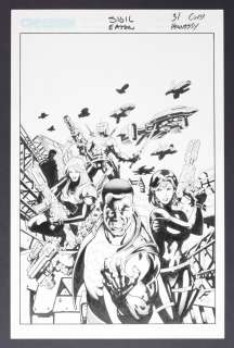 Scot Eaton, Andrew Hennessy - Original Cover Art for Sigil #31 (2003) Pencils by Scot Eaton, Inks by Andrew Hennessey