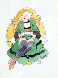 Manara, Milo | Bécassine. Feutres noirs et encre de couleurs pour cette | Coutau Bégarie