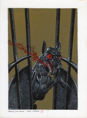 Jean-Michel Nicollet | ILLUSTRATION ORIGINALE DE COUVERTURE POUR REQUIEM POUR DEMAIN | Galerie Barbier