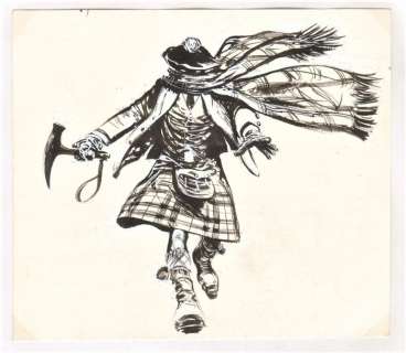 Follet, René | Follet, René - Dessin original Inspecteur Trent - Page de titre Edmund Bell T2 - La nuit de l’araignée - (1988) | Catawiki