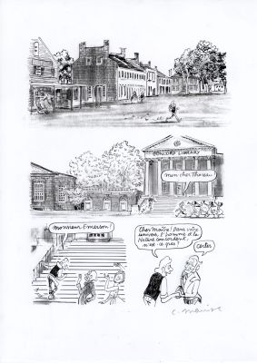 Catherine Meurisse | LE CLAN DE WALDEN – PLANCHE ORIGINALE 45 | Galerie Barbier