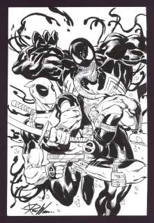 Deadpool vs. Venom Sketch by Ron Williams | mycomicshop.com