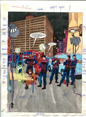 Elementals #9 Page #9 Original Color Guide | DTA Collectibles