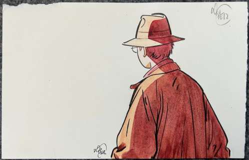 Dodier, Alain | Dodier, Alain - Originele inkt tekening in kleur - Jerome K. Jerome Bloks (Bloche) | Catawiki