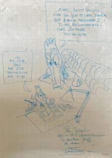 Mézières, Jean-Claude | Mézières, Jean-Claude - Dessin original "2 Shingouz" hommage Ã  Jijé - Valérian / Ravian - (2010) | Catawiki