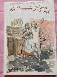 Carlo Rispoli | Coccarda Rossa VII/XXV - Volume con acquerello originale di Carlo Rispoli - Cartonné - EO - (2014) | Catawiki