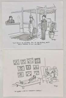 Robert Leighton Original New Yorker Magazine Comic Strip Drawings | misc / divers