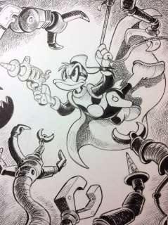 Alessandro Gottardo | Donald Duck - â€œMacchine Mortaliâ€ - Signed Original Painting by Alessandro Gottardo - Page volante - (2019) | Catawiki