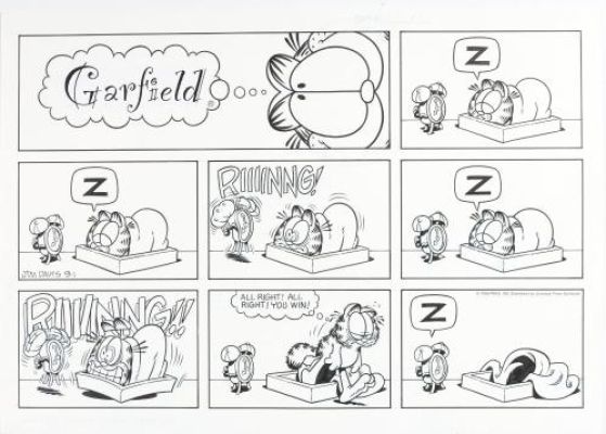 Jim Davis | Garfield, Sunday strip du 01 septembre 1996 | Galerie 9ème Art
