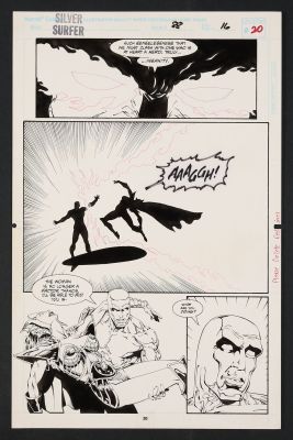 Andy Smith, Tom Christopher | Original Art from Silver Surfer #88 (1994) Page 16 Pencils by Andy Smith, Inks by Tom Christopher | mycomicshop.com (Buy It Now)
