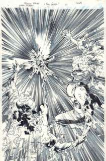 Jay Leisten - green lanterns #14 cover - simon baz and jessica cruz vs. Phantom lantern - 2017 signed