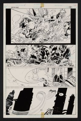Original Art from Hawkman #23 (1995) Page 11 Pencils by Steve Lieber, Inks by Curt Shoultz | mycomicshop.com