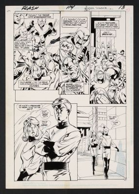 Jose Marzan Jr. , Oscar Jimenez | Original Art from Flash #114 (1996) Page 13 Pencils by Oscar Jimenez, Inks by Jose Marzan Jr. | mycomicshop.com (Buy It Now)