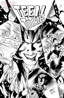 Eddy Barrows Eber Ferreira - teen titans 24 cover (dc, 2013) new 52