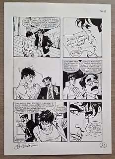 Giampiero Casertano | Giampiero Casertano - Dylan Dog n. 220 - Tavola originale "Concorrenza sleale" - (2004) | Catawiki