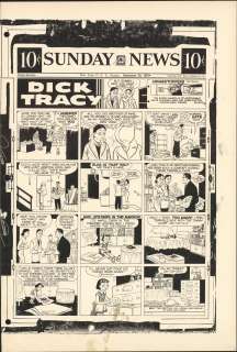 Gould - DICK TRACY, Sunday Black & White Proof (09/29/1957) | Russ Cochran