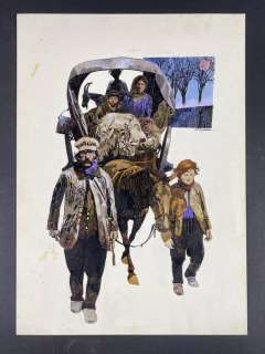 Sergio Toppi | Sergio Toppi - Illustrazione originale - "Il Viaggio" | Catawiki