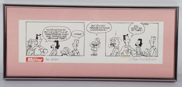 Lot 64 - Original artwork by artist Roger Mahoney for the Daily Mirror newspaper comic strip Greens written b | misc / divers