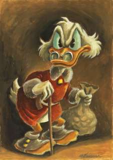 Joan Vizcarra | $crooge McDuck - Tribute to Carl Barks - Original Painting - Joan Vizcarra - Acrylic Art - Original Artwork | Catawiki