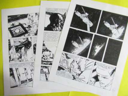 R. de Angelis | R. De Angelis 3x Tavole Originali Nathan Never Gigante n. 1 ’’Doppio Futuro’’ pag. 160-162-163 Original Art - (1995) | Catawiki