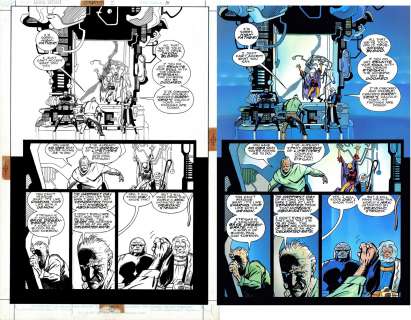 Mike Mignola Carlos Garzon - cosmic odyssey #2 p 14 (darkseid, highfather, demon, jason blood! ) large art - 1988