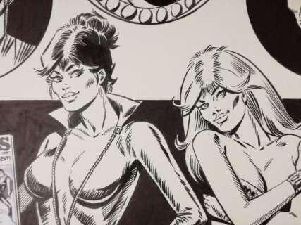 Romero, Enric Badía | Romero, Enric Badía - Originele inkttekening Axa en Modesty Blaise | Catawiki