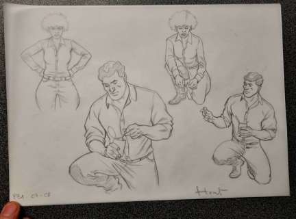 Henriet | Henriet, Alain - Dessin original - Crayonné de case - Black Squaw T3 - (2022) | Catawiki