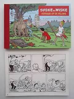 Verhaegen, Marc - Suske en Wiske - Originele halve pagina (stroken 109 t/m 110) - Verraad op de Veluwe + groot formaat luxe album (100 expl.) - Cartonné - (2004/2018)