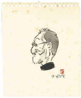 Shinji Nagashima Hand-Drawn Illustration "Self-portrait" | Mandarake (Big Web)