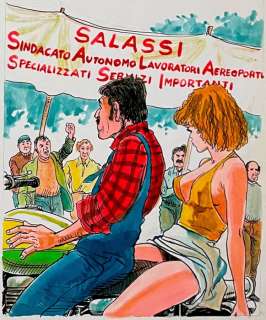 Milo Manara | Milo Manara - Il Montatore #62 - Original Cover - Page volante - Exemplaire unique - (1978) | Catawiki