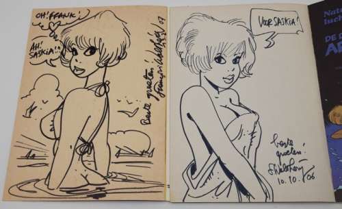 Walthéry, François | Natasja 4, 6 - Beide albums met originele tekening - Broché - Réédition - (1977) | Catawiki