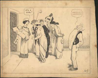 King-Original Drawing- "IT’S A GIRL" (1914) | Russ Cochran