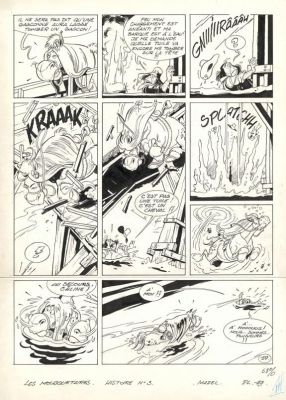 Mazel | Planche originale N°19 - La Tour de Nesle - Les Mousquetaires | Daniel Maghen