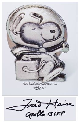 Fred Haise Signed 16’’ x 20’’ Photo of NASA’s Silver Snoopy Award | Nate Sanders