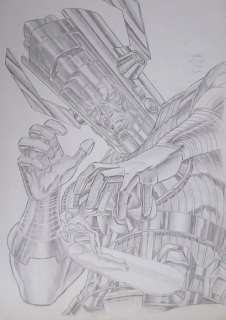 Thomas Frisano | Fantastic Four, The Silver Surfer, Galactus 38 x 55 cm - Pencil- Thomas FRISANO - Galactus and the Silver Surfer - Page volante - Exemplaire unique - (2005) | Catawiki