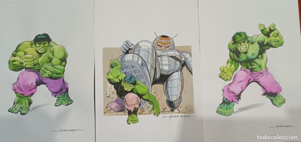3 dibujos a4 la masa hulk Lopez espi | todocoleccion (Buy It Now)