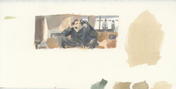 Juanjo Guarnido | Blacksad, Tome 3, Âme Rouge, Recherche de case, case n°1 planche 17 | Galerie 9ème Art